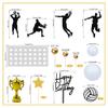 28PCS Volleyball Cake Decorations Volleyball Cake Topper Sports Ball Cake Toppers Baby Shower Birthday Party Supplies view 2