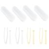 4 Pack Contact Lens Remover and Inserter Tool for Soft Lenses, Portable Contact Lens Applicator with Tweezers & Storage Case for Outgoing, Travelling - White & Yellow view 1