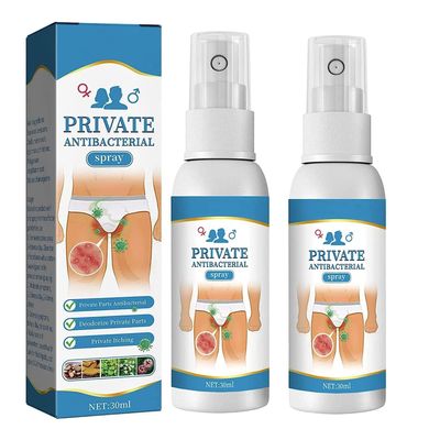 Private Parts Antibacterial Spray,Intimate Hygiene Spray,Anti-Bacterial Spray for The Intimate Area,Body Anti-Itching Bacteriostatic for Men Women (2 Pcs)