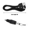 2PCS USB Charger Cable USB to DC 3.5mm Round Hole Charging Cord Compatible with Fairywill Electric Toothbrush Stereo Small Fan Cleanser 5V 1A 1 Meter Black view 4