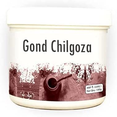 AOZA Hakim Sulemans Gond Chilgoza - A Natural Product, with The Goodness of Chilgoza (Pine Nuts). It is a Herbal Intake Used for a Healthy Life and Well-Being of Men.