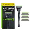 WILKINSON SWORD - Hydro 3 Razor For Men Carbon Coated Blades Hydrating Gel & Skin Guards Razor Handle plus 5 Blades view 1
