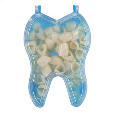 BAtlam 50Pcs Dental Crown, 2 Types Dental Teeth Temporary Realistic Oral Care Anterior Molar Teeth Crown (Front Teeth)