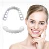 1 Pair Temporary Cosmetic Teeth Denture Teeth Cosmetic Simulated Braces Upper Braces + Lower Braces, Whitening Teeth Snap Cap On Instant Comfortable view 1