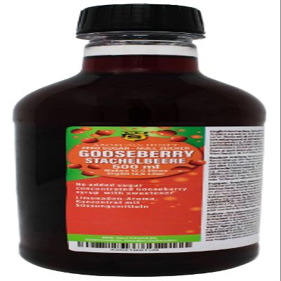 Aromhuset Zero Gooseberry Soda Syrup Concentrate 500 ml - Make 12.5 Litres of Sugar-Free Soft Drink - Add Flavouring to Carbonated Sparkling Water