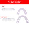 4 Pieces Instant Veneers Dentures Fake Teeth Smile Serrated Denture Top Bottom Temporary False Teeth view 2