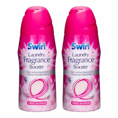 (Set of 2) - in Wash Laundry Scent Booster Beads Spring Blossom Fragrance Crystal Laundry Freshner Beads Fragrance Beads Lasts for Approx 16 Washes 350g