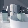 2 Pcs Travel Toothbrush Case and Carrier, Plastic Portable Business Trips Wash Cup Holder Organizer for Trips and Daily Use (Grey+Grey green) view 3