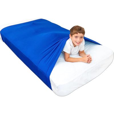 Sensory Compression Bed Sheet For Boys Girls Sensory Blanket Comfortable Bedding Cuddle Light Soft Sheets Reduced Pressure Keep Nice Sleeping (Color : Blue, Size : 69 * 132cm/27 * 52in)