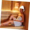 BIUDECO Felt Sauna Hat Thick Felt Sauna Bath Mat 2pcs Set Breathable Head Protection Covers for Men and Women view 2