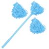 SEWOART Telescopic Triangular Mini Mop 180 Degree Rotating Extendable Handle Flat Household Mop for Tile and Laminate Floors Two Replaceable Chenille Heads Suitable for Bathtub and Glass Cleaning view 1