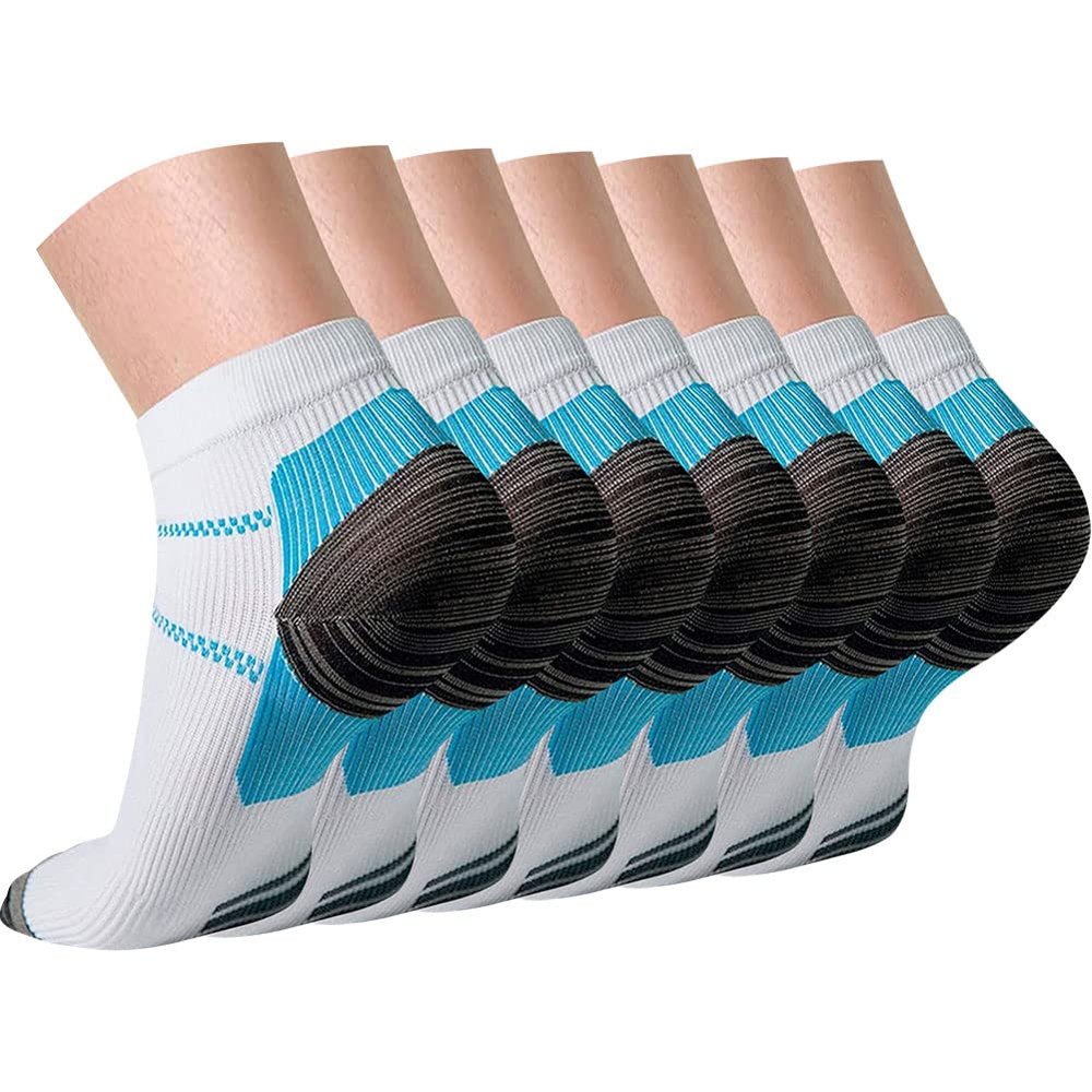 Gcbiger Compression Socks for Men & Women(7 Pairs) Plantar Fasciitis Socks for Pain Relief, Ankle Support & Foot Health Reduces Swelling & Heel Spur Pain, Recovery