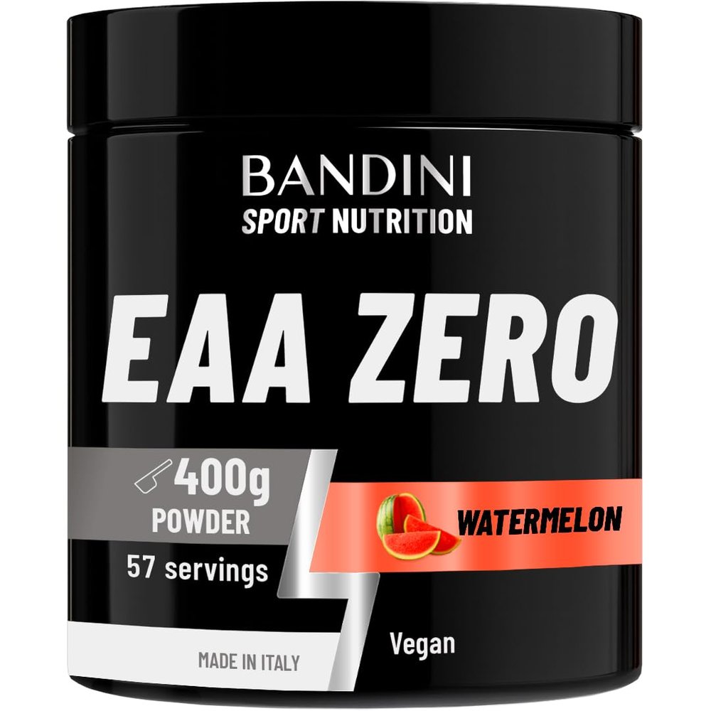 Bandini EAA Essential Amino Acids | 400 g Powder | 9 Fermented Essential Aminoacids EAAs + BCAAs 2.1.1 & Vitamin B6 | Muscle Growth & Recovery | Intra, Pre & Post Workout | Vegan, Watermelon Flavour