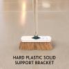 10 Soft Broom Natural Coco Bristles Cleaning Brush with Wooden Handle Durable Support Bracket Sweeping Brush Indoor for Cleaning Wooden Floor, Patios, Garage, Decking & Paving Slabs (Pack of 1) view 3
