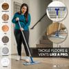 18" Mucho Mop Microfiber Mop System - Mops for Floor Cleaning - Hardwood Floor Mop for Tile, Laminate, Wood, Vinyl Floors | Washable Pads | Dry & Wet Mopping | Adjustable Handle view 2