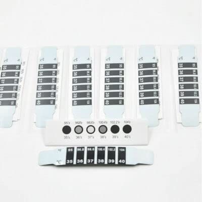 10 PCS Forehead Thermometer Temperature Strips Monitoring Safe Non-Toxic Forehead Head Thermometer Fever for Baby Child Kid Adult Body Check Test Temperature