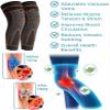 Athletikco Ultra Knee - Long Compression Sleeve, Long Compression Self Heating Sleeve with Straps, Tourmaline Acupressure Selfheating Knee Sleeve (L,Black) view 3