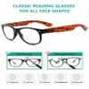 Eyekepper Classic 80's Reading Glasses-5 Pairs Black Frame with Tortoie Arms Glasses for Women Reading +2.25 view 4