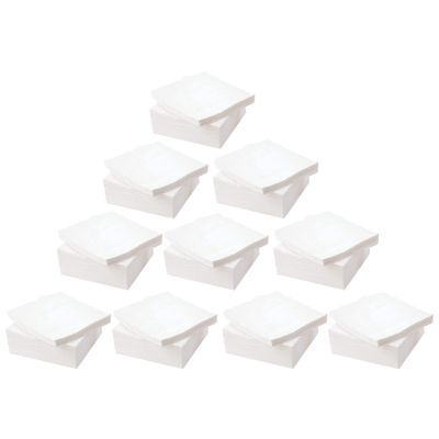 1000 Sheets- Soft Serviette Napkins, 1Ply Square Tissue, White Cocktail Napkins, Kitchen Towels 29 x 29 cm Disposable White Papers, Ideal for Weddings Home Office Catering (Pack of 10)