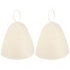 Healvian Sauna Accessories 2Pcs Wool Sauna Hat Russian Sauna Hat Vaporarium Hat Banya Cap Cover Bath Accessories For Sauna Dry Steam Room Accessories White Outdoor Saunas & Parts view 1