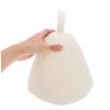 Healvian Sauna Accessories 2Pcs Wool Sauna Hat Russian Sauna Hat Vaporarium Hat Banya Cap Cover Bath Accessories For Sauna Dry Steam Room Accessories White Outdoor Saunas & Parts view 3