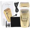 ANKROYU Rechargeable Electric Reciprocating Shaver, Cordless Professional Electric Beard Shavers, Portable Beard Shaver for Men (Gold) view 2
