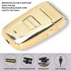 ANKROYU Rechargeable Electric Reciprocating Shaver, Cordless Professional Electric Beard Shavers, Portable Beard Shaver for Men (Gold) view 3