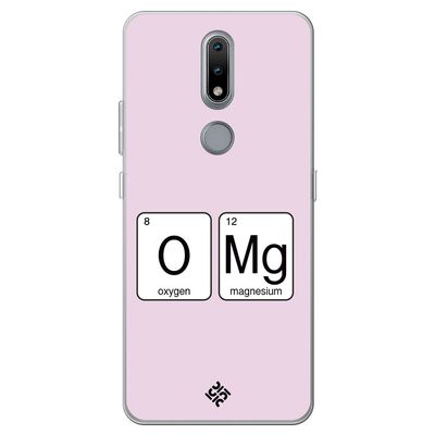 Movilshop Case for [ Nokia 2.4 ] Cool Phrases [ Oxygen + Magnesium  GMO] Transparent Flexible Silicone Case Cover Gel for Smartphone.