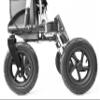 KMINA All Terrain Rollator Walker with Seat (Sturdy Frame), Large 10" Pneumatic Tires, Height Adjustable, Foldable with Basket view 2