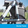 KMINA All Terrain Rollator Walker with Seat (Sturdy Frame), Large 10" Pneumatic Tires, Height Adjustable, Foldable with Basket view 3