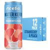 Nexba Strawberry & Peach Water Kefir 330ml Slim Cans (Pack of 12)  All Natural, Sugar Free & Healthy FruitPowered Probiotic Beverage view 1