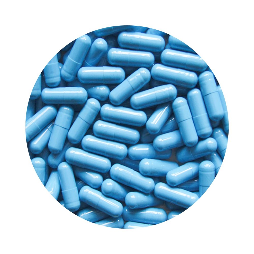 DR T&T size00 Size 00 Gelatine Gelatin Capsule Light Blue (100)