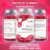 Troo Health Care Biotin 5000mcg Hair, Skin and Nail Growth Support Gummy Supplement - 150 Natural Strawberry Flavour Chewable Gummies - 5 Months Supply  Vegan Friendly  for Men and Women view 2
