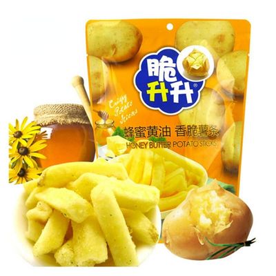 Crispy French Fries, Potato Chip Snack Pack, Protein Potato Fries,Variety Flavor,Gluten Free Potato Chips,40g/bag,Tasty and delicious, Non-GMO,Chinese Specialties (Honey Butter Flavor,6bags)