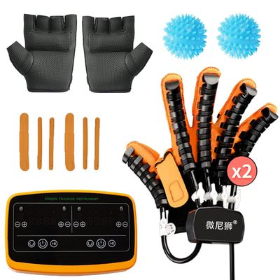 CHHMAELOVE New Rehabilitation Robot Gloves Two-handed Mode, Hand Rehabilitation Equipment USB Chargeable Strength Adjustment, Finger Hand Exercise Equipment,XXL