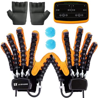 CHHMAELOVE New Rehabilitation Robot Gloves With 2 Recovery Gloves + 2 Mirror Gloves, Two-handed Exercise Mode, USB Charging, Intensity Adjustable, Hand Stroke Recovery Aid for Adult/child,S
