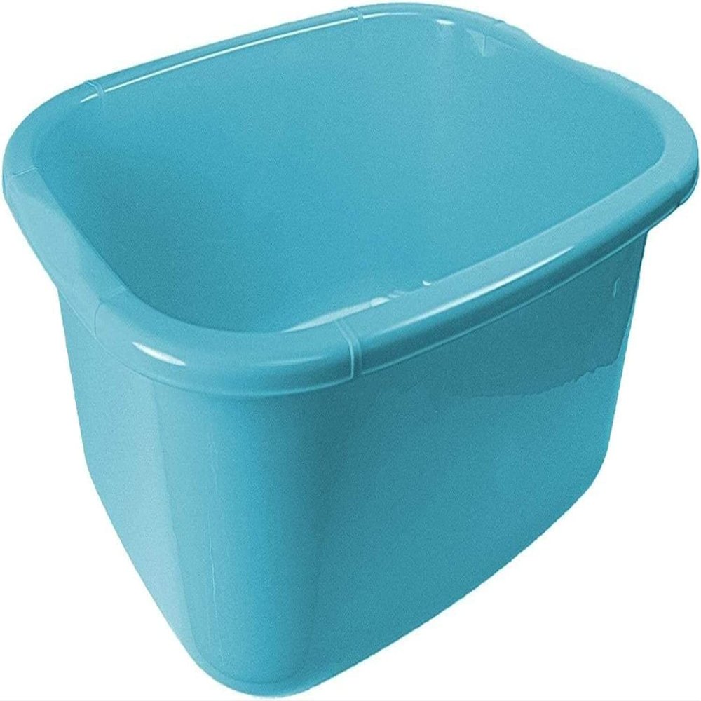 11 Litres Washing Up Bowl Rectangular Plastic Multi-Purpose Basin Mixing Sink Tidy Organizers (Sky Blue)