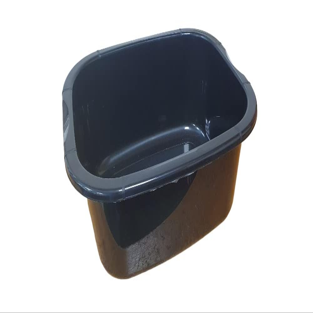 11 Litres Washing Up Bowl Rectangular Plastic Multi-Purpose Basin Mixing Sink Tidy Organizers (Black)
