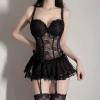 MERNEL Sex suit Sexy Lingerie Dress Cosplay Uniform Servant Apparel Lace Dress Babydoll Costume woman (Color : 4, Size : L) view 4