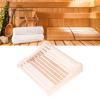 Alvinlite Sauna Headrest Wood Ergonomically handcrafted Headrest Backrest Sauna accessory Sauna headrest view 4