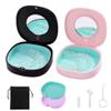 2 Pack Retainer Case with Vent Holes, Mirrors,Compatible with Invisalign,Night Guards,and Mouth Guards Case - Includes Storage Bag,Slim Aligner Remover Tool,Chew & Brush,Travel Essentials Black Pink view 1