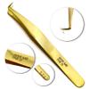 LLBA Lash Tweezer Professional Volume False Lash Application Tool | Multi Shapes & Purposes Tweezers | Non-Slip Grip Tweezers for Volume, Isolation & Classic Lashes (Gold, Give Me The D Mega Volume) view 2