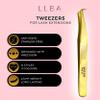 LLBA Lash Tweezer Professional Volume False Lash Application Tool | Multi Shapes & Purposes Tweezers | Non-Slip Grip Tweezers for Volume, Isolation & Classic Lashes (Gold, Give Me The D Mega Volume) view 3
