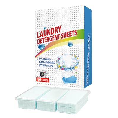 Laundry Detergent Sheets - 90Pcs Washing Detergent Sheet Deep Stain Removal Laundry Detergent Sheet Strip Laundry Soap Sheet for Travel,Apartments, Dorms