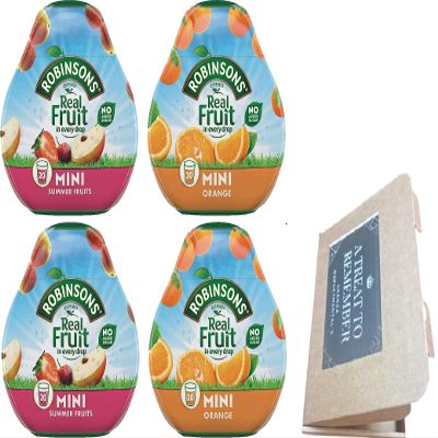 SHANZA DEPARTMENTAL'S Robinsons Squashd  2 Flavour Pack  2X Robinsons Orange and 2X Robinsons Summer Fruits  No Added Sugar  Real Fruit in Every Drop