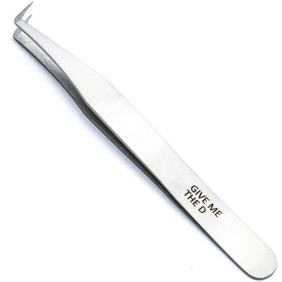 LLBA Lash Tweezer Professional Volume False Lash Application Tool | Multi Shapes & Purposes Tweezers | Non-Slip Grip Tweezers for Volume, Isolation & Classic Lashes (Silver, Give Me the D Mega Volume)