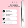 LLBA Lash Tweezer Professional Volume False Lash Application Tool | Multi Shapes & Purposes Tweezers | Non-Slip Grip Tweezers for Volume, Isolation & Classic Lashes (Silver, Give Me the D Mega Volume) view 3
