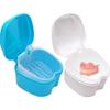 Sanfly Denture Case Plastic False Teeth Bath Box Retainer Orthodontic Cleaning Storage Container Holder with Filter view 1