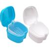 Sanfly Denture Case Plastic False Teeth Bath Box Retainer Orthodontic Cleaning Storage Container Holder with Filter view 2