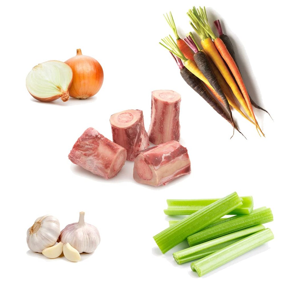 Nourishing Beef & Veggie Soup Box  Beef Marrow Bones, Rainbow Carrots, Onion, Celery & Garlic  5 Ingredients, Fresh & Healthy